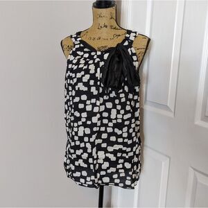 Black and white blouse